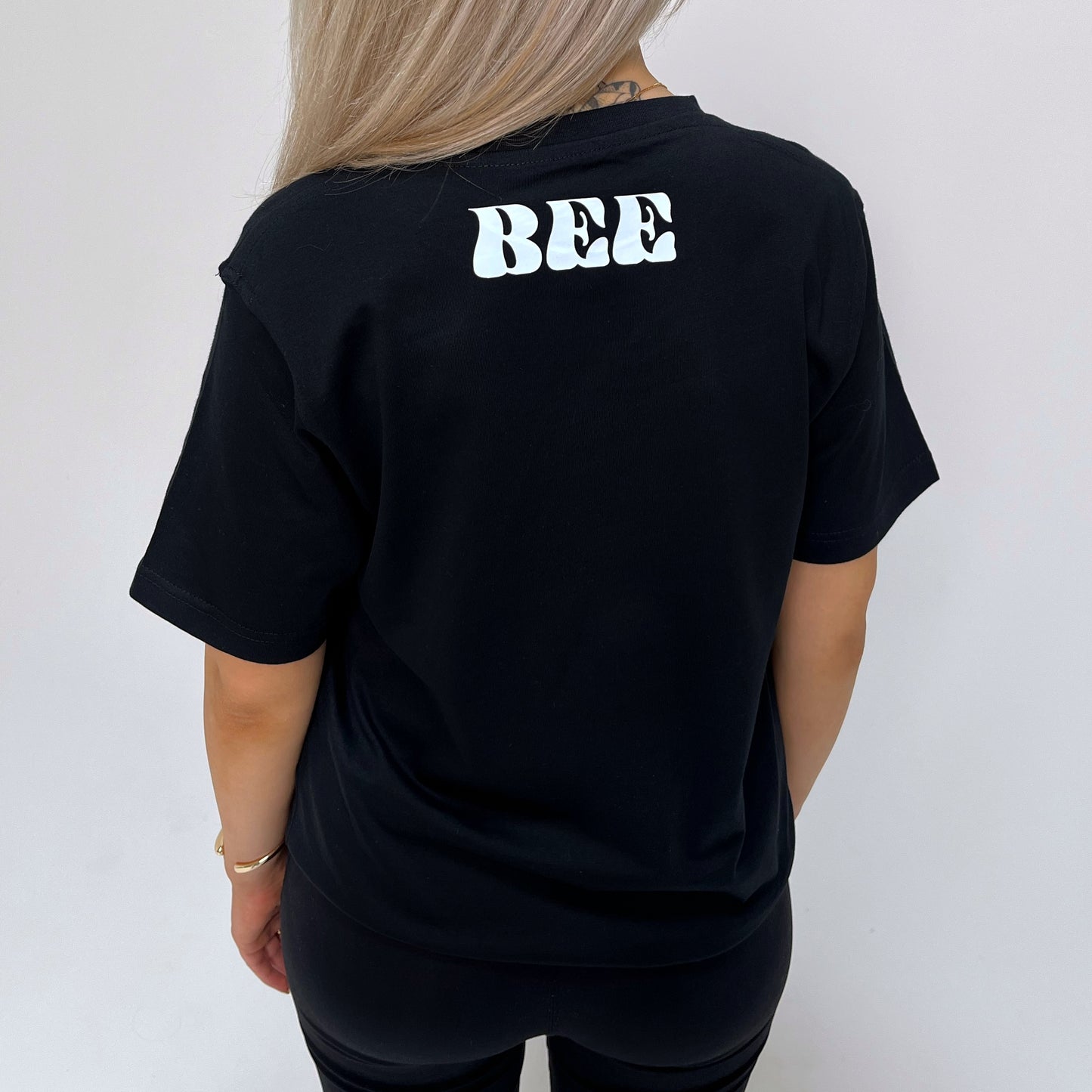 Bee - Hupsis T-Paita, Musta/Valkoinen