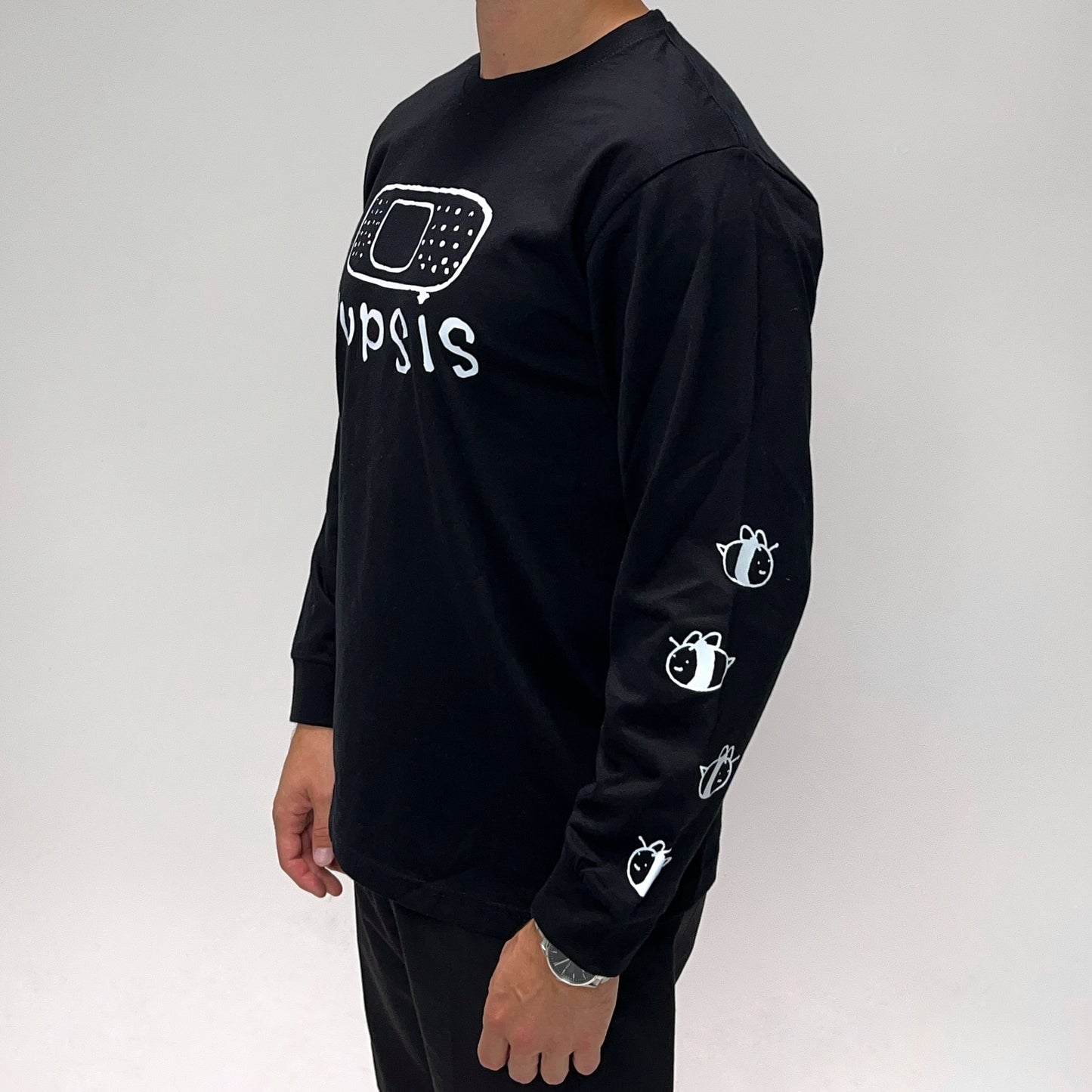 Bee - Hupsis Long Sleeve, Musta/Valkoinen